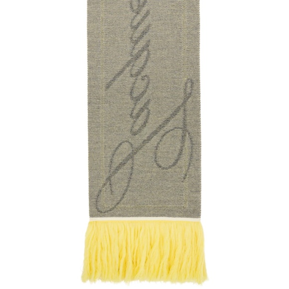 off-white and yellow The Liga scarf - Picture 2 of 4